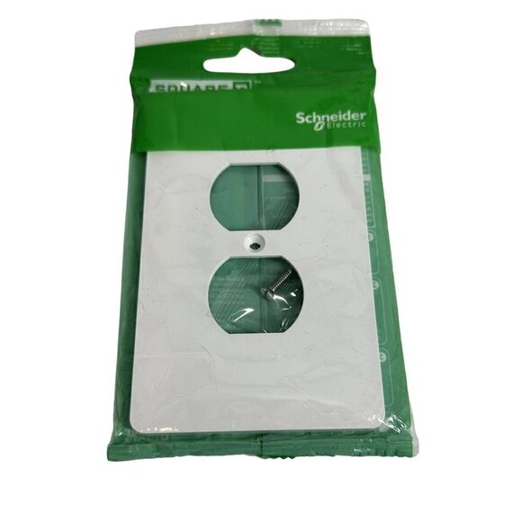 Square D Schneider Electric White Plastic Switch Cover Modern X Series Outlet - Picture 1 of 5